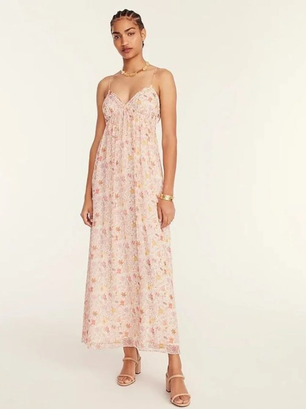 NWT J.Crew Open-back Silk Maxi in Liberty Garden Floral Dress 12